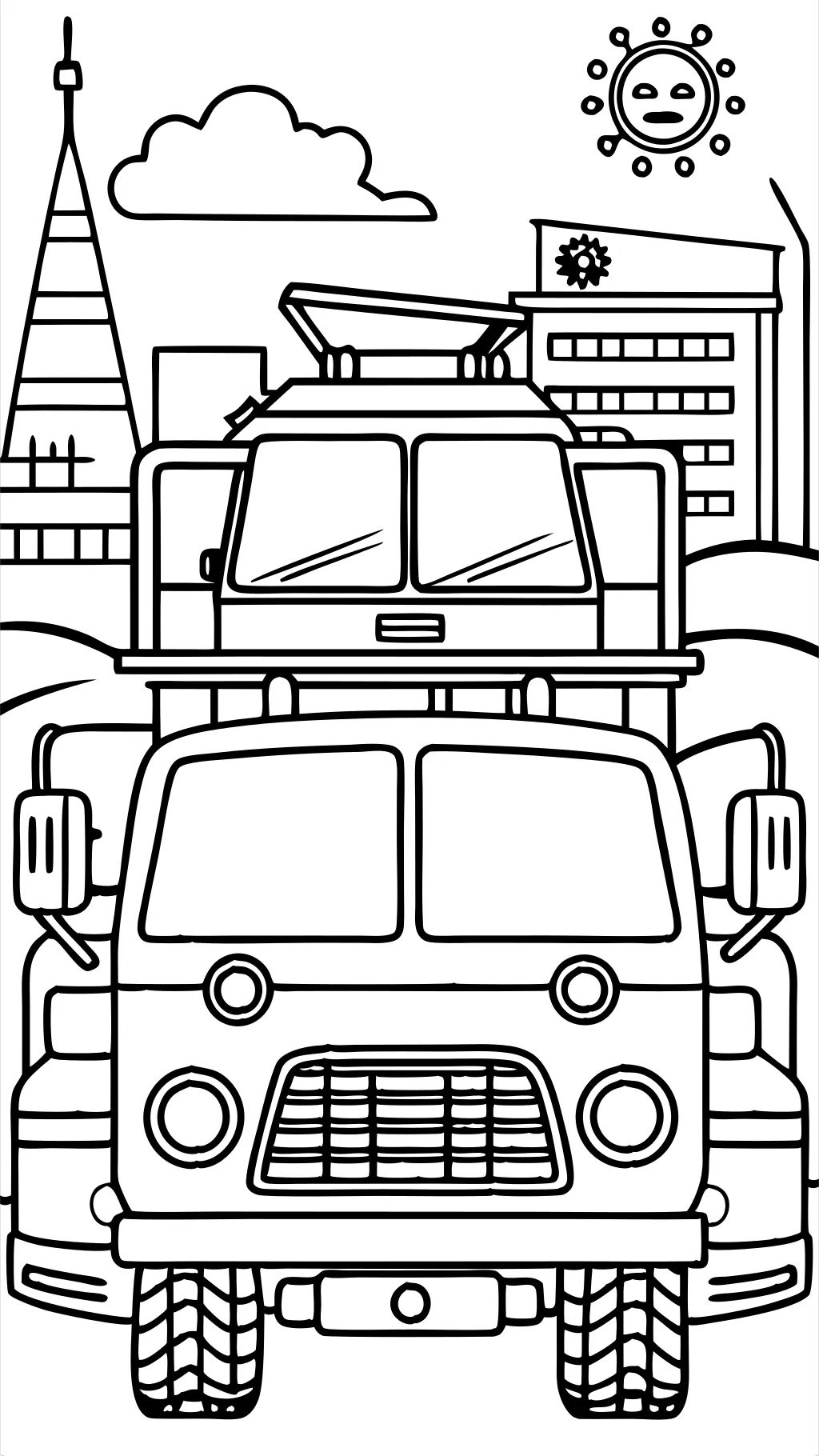 police truck coloring pages